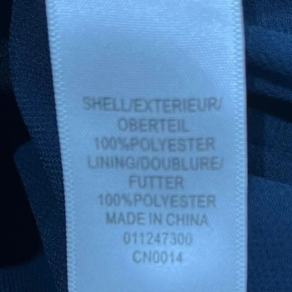 Adrianna Papell Navy Blue exposed zip back sheath mini dress with pockets - Picture 6 of 13